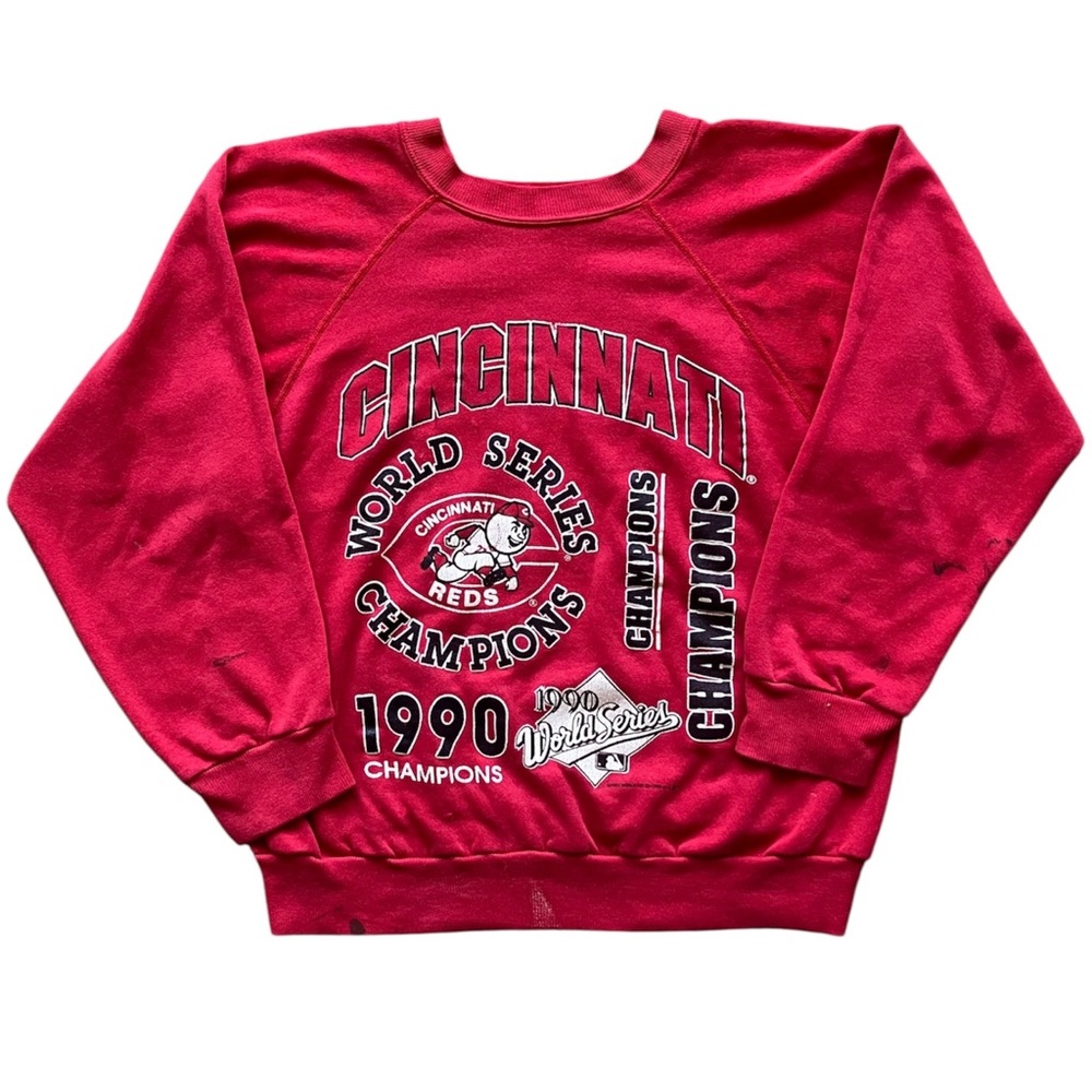 Cincinnati Reds 1990 World Series Champions Crewneck Sweatshirt MLB Baseball 90s